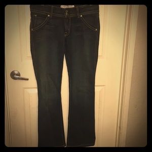 Hudson bootcut dark distressed denim